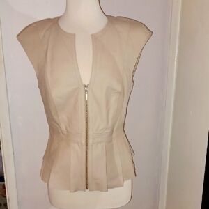 Bebe Leather Sleeveless Top